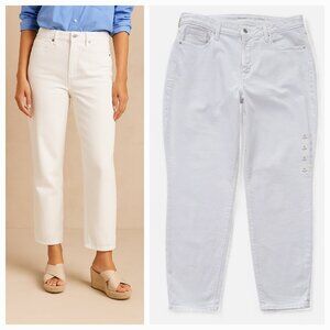 Old Navy High-Waisted OG Straight White Ankle Jeans Secret Smooth Pockets NEW 14